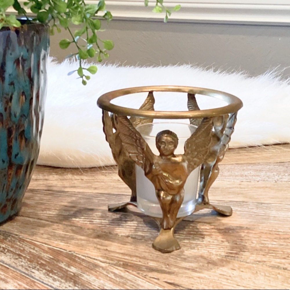 VINTAGE BRASS CANDLE HOLDER